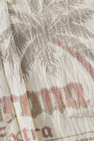 Concert Outfit Palm Tree Short-Sleeve Shirt