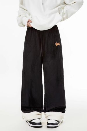 Concert Outfit Paneled Padded Sweatpants