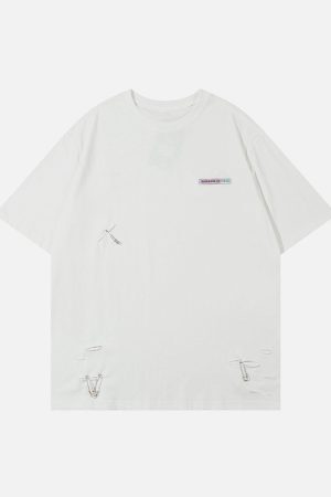 Concert Outfit Paper Clip Decoration Tee