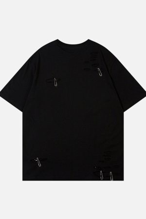 Concert Outfit Paper Clip Decoration Tee