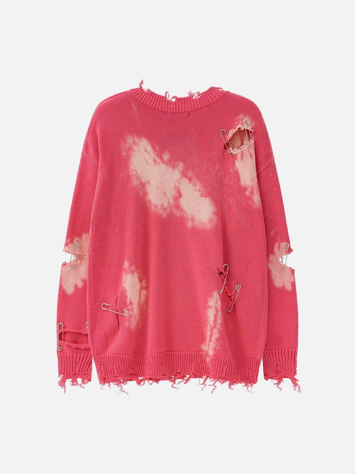 Concert Outfit Paperclip Broken Design Knit Sweater Concert Outfit Paperclip Broken Design Knit Sweater