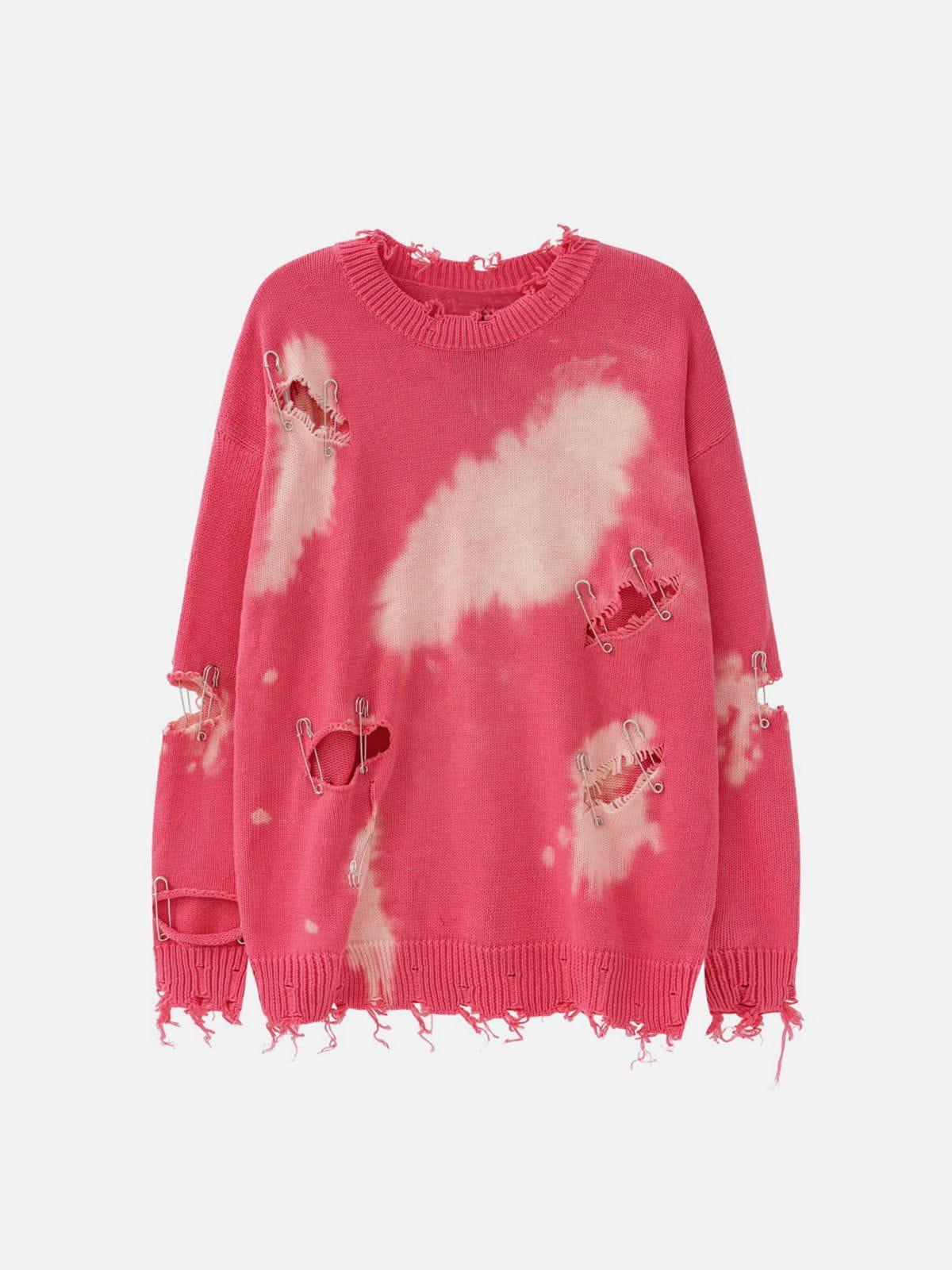 Concert Outfit Paperclip Broken Design Knit Sweater Concert Outfit Paperclip Broken Design Knit Sweater