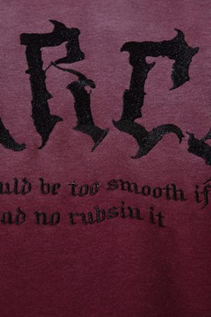 Concert Outfit Patch Lettering Embroidered Gradient Color Hoodie