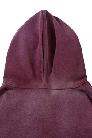 Concert Outfit Patch Lettering Embroidered Gradient Color Hoodie