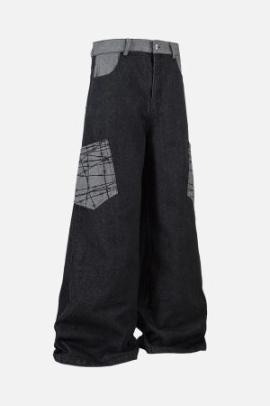 Concert Outfit Patch Pocket Baggy Jeans