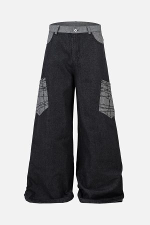 Concert Outfit Patch Pocket Baggy Jeans