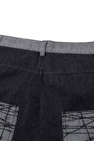 Concert Outfit Patch Pocket Baggy Jeans