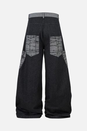 Concert Outfit Patch Pocket Baggy Jeans