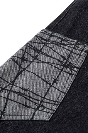 Concert Outfit Patch Pocket Baggy Jeans