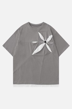 Concert Outfit Patchwork 3D Dimensional Design Tee