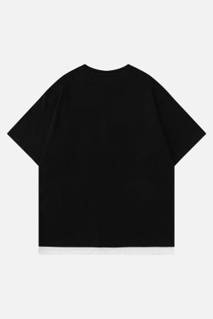 Concert Outfit Patchwork 3D Dimensional Design Tee