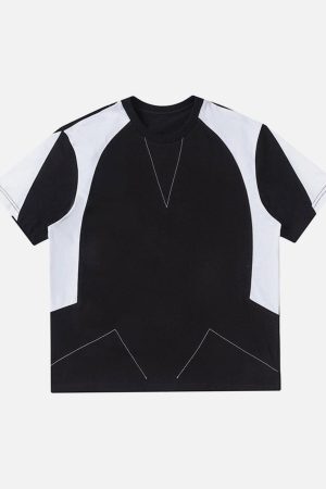 Concert Outfit Patchwork Color Blocking Tee