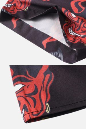 Concert Outfit Patchwork Devil Short Sleeve Shirt