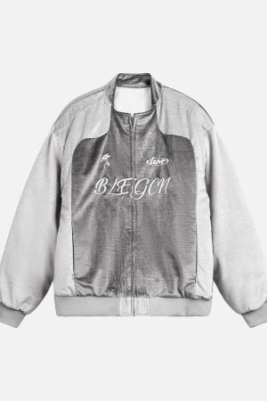 Concert Outfit Patchwork Embroidered Bomber Jacket