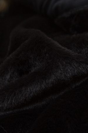 Concert Outfit Patchwork Embroidered Fur Hooded Jacket