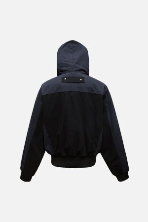 Concert Outfit Patchwork Embroidered Fur Hooded Jacket