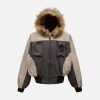 Concert Outfit Patchwork Embroidered Fur Hooded Jacket
