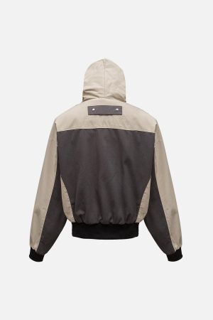 Concert Outfit Patchwork Embroidered Fur Hooded Jacket