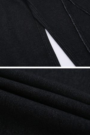 Concert Outfit Patchwork Folds Loose Jeans