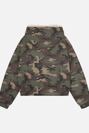 Concert Outfit Patchwork Fur Hooded Quilted Jacket