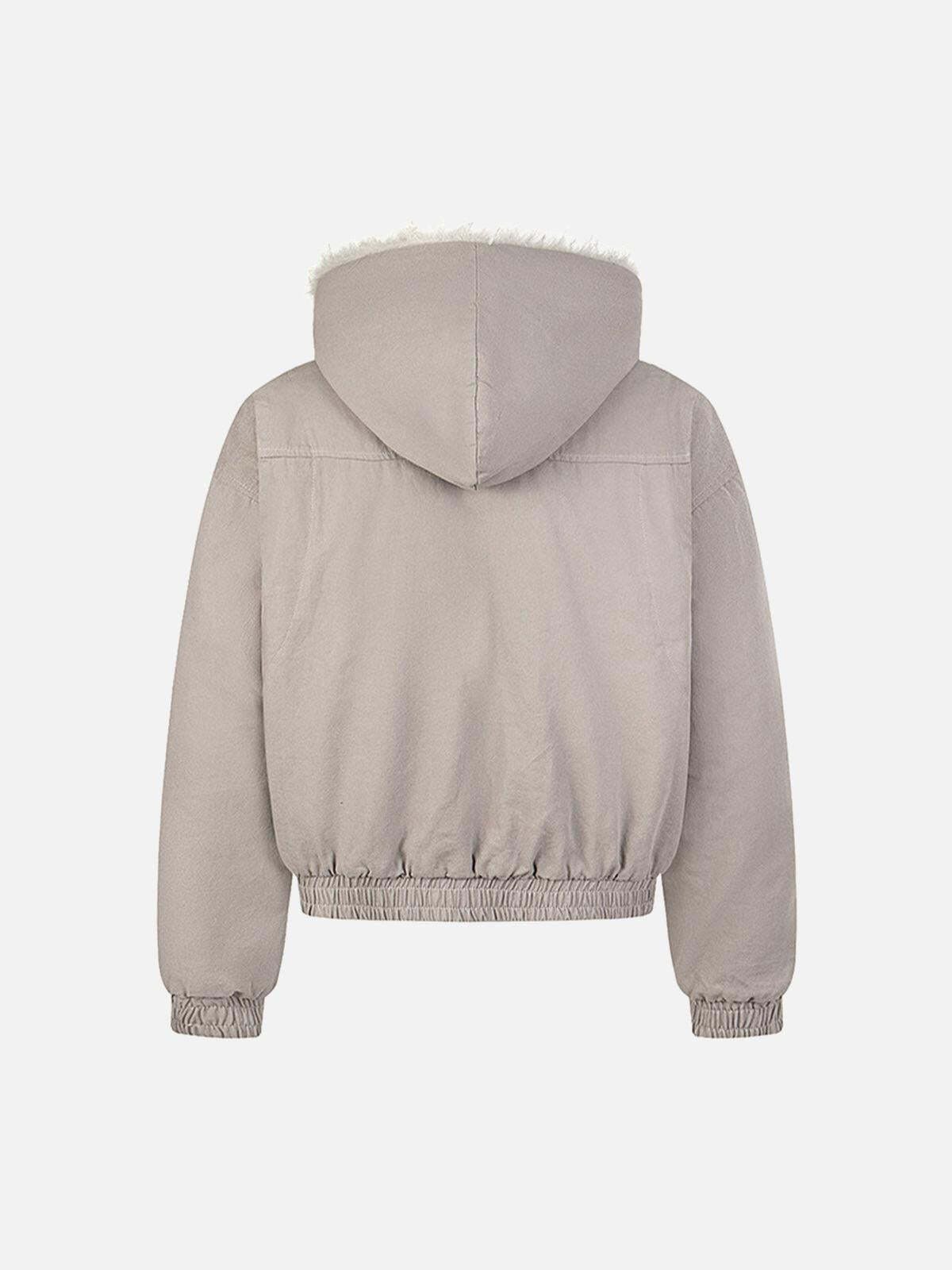 Concert Outfit Patchwork Fur Hooded Quilted Jacket Concert Outfit Patchwork Fur Hooded Quilted Jacket