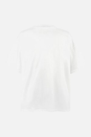 Concert Outfit Patchwork Graphic Print Oversized Tee