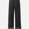 Concert Outfit Patchwork Leopard Print Jeans