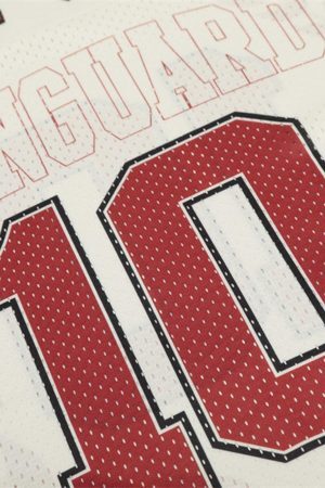 Concert Outfit Patchwork Mesh letter Print Jersey T-Shirt