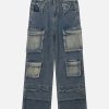 Concert Outfit Patchwork Multi-Pocket Jeans