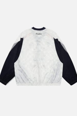 Concert Outfit Patchwork Plaid Jersey Sweatshirt