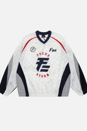 Concert Outfit Patchwork Plaid Jersey Sweatshirt