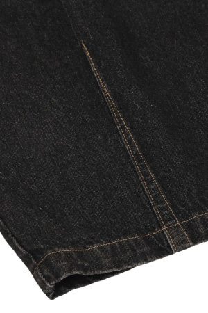 Concert Outfit Patchwork Plaid Pleated Baggy Barrel Jeans