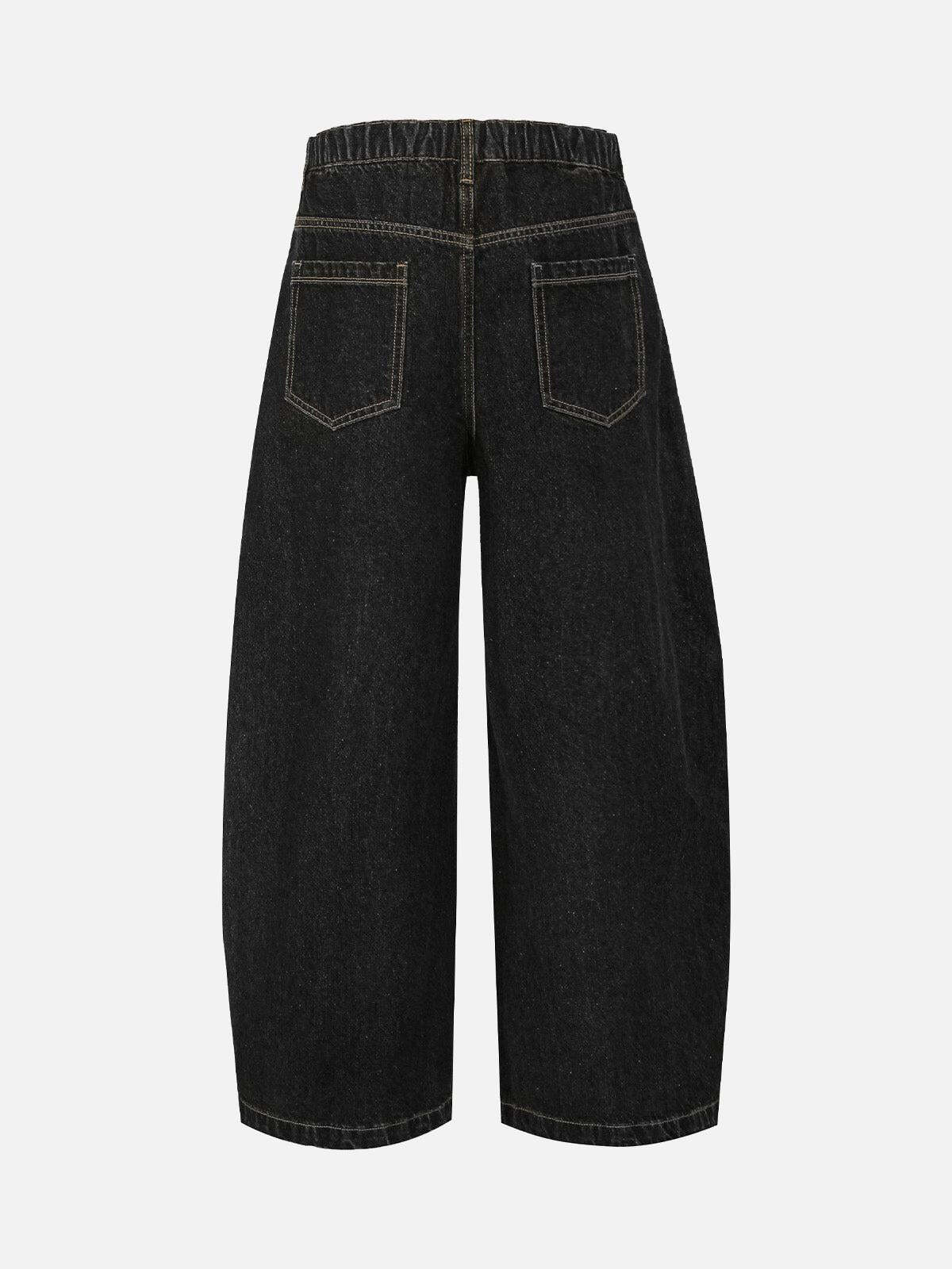 Concert Outfit Patchwork Plaid Pleated Baggy Barrel Jeans Concert Outfit Patchwork Plaid Pleated Baggy Barrel Jeans