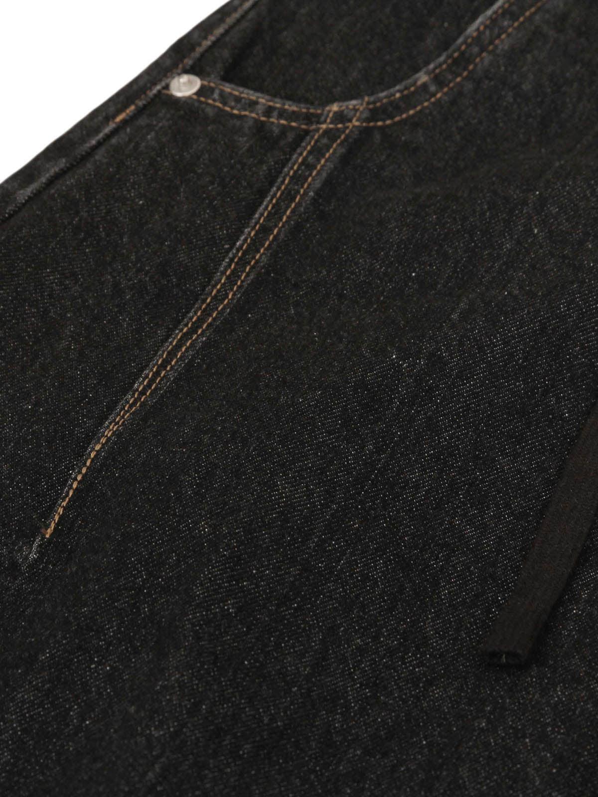 Concert Outfit Patchwork Plaid Pleated Baggy Barrel Jeans Concert Outfit Patchwork Plaid Pleated Baggy Barrel Jeans