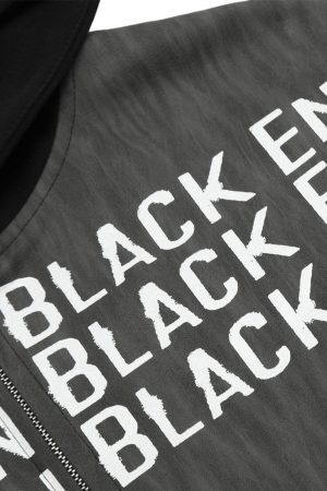 Concert Outfit Patchwork Print Zip Up Hooded Jacket