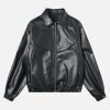 Concert Outfit Patchwork Pu Leather Motorcycle Jacket