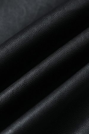 Concert Outfit Patchwork Pu Leather Motorcycle Jacket