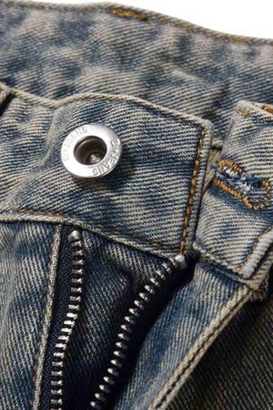 Concert Outfit Patchwork Stressed Jeans