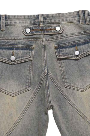 Concert Outfit Patchwork Stressed Jeans