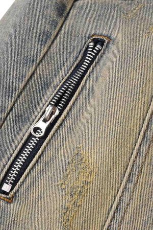 Concert Outfit Patchwork Stressed Jeans