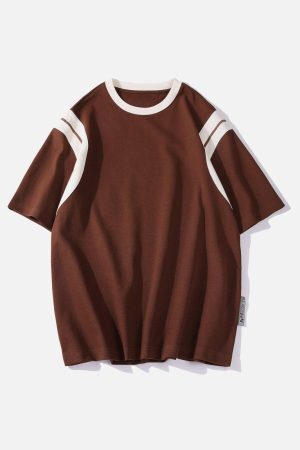 Concert Outfit Patchwork Stripe Tee