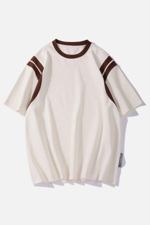 Concert Outfit Patchwork Stripe Tee