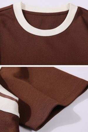 Concert Outfit Patchwork Stripe Tee