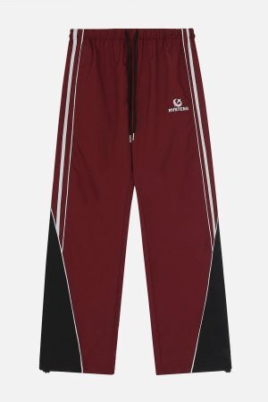 Concert Outfit Patchwork Tapered Leg Sweatpants