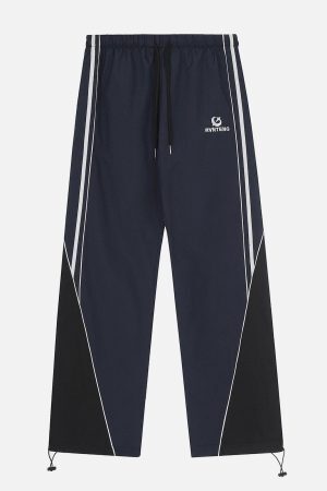 Concert Outfit Patchwork Tapered Leg Sweatpants