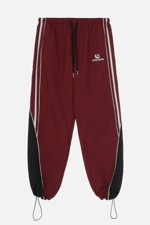 Concert Outfit Patchwork Tapered Leg Sweatpants