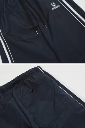 Concert Outfit Patchwork Tapered Leg Sweatpants