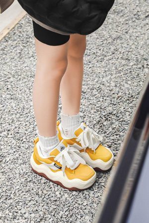 Concert Outfit Patchwork Thick Sole Dissolving Shoes