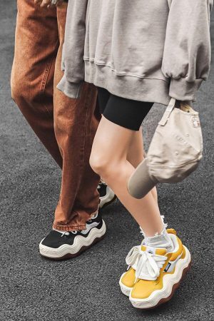 Concert Outfit Patchwork Thick Sole Dissolving Shoes