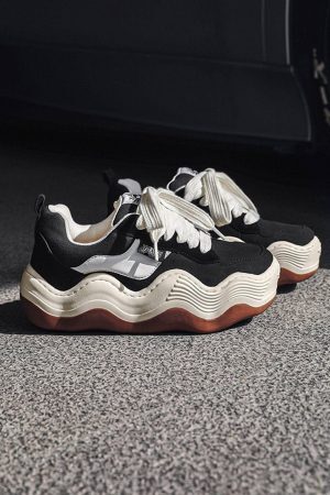 Concert Outfit Patchwork Thick Sole Dissolving Shoes